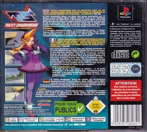 Trickn Snowboarder - PS1 (B Grade) (Genbrug)